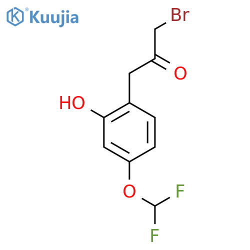 1-Bromo-3-(4-(difluoromethoxy)-2-hydroxyphenyl)propan-2-one structure