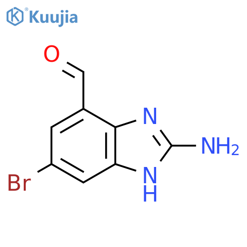 2-Amino-5-bromo-7-formyl-1H-benzimidazole structure