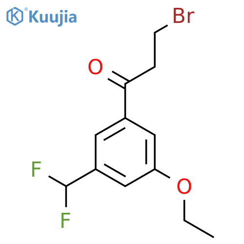 3-Bromo-1-(3-(difluoromethyl)-5-ethoxyphenyl)propan-1-one structure