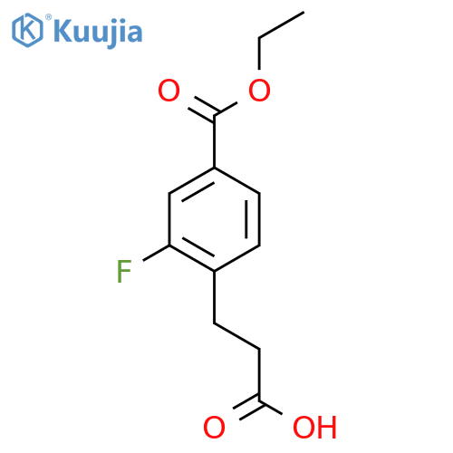 Ethyl 4-(2-carboxyethyl)-3-fluorobenzoate structure