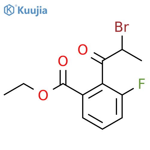 Ethyl 2-(2-bromopropanoyl)-3-fluorobenzoate structure