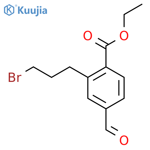 Ethyl 2-(3-bromopropyl)-4-formylbenzoate structure