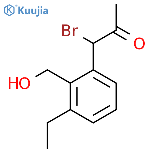 1-Bromo-1-(3-ethyl-2-(hydroxymethyl)phenyl)propan-2-one structure