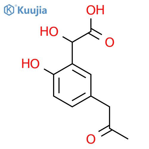 2-Hydroxy-5-(2-oxopropyl)mandelic acid structure