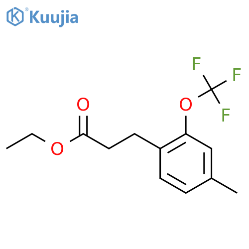 Ethyl 3-(4-methyl-2-(trifluoromethoxy)phenyl)propanoate structure