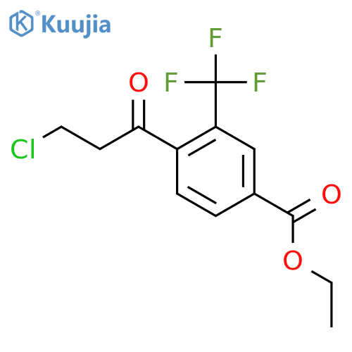 Ethyl 4-(3-chloropropanoyl)-3-(trifluoromethyl)benzoate structure