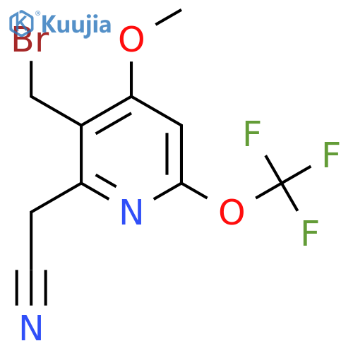 3-(Bromomethyl)-4-methoxy-6-(trifluoromethoxy)pyridine-2-acetonitrile structure