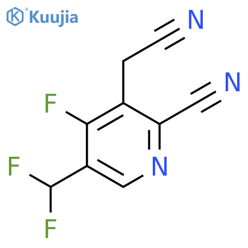 2-Cyano-5-(difluoromethyl)-4-fluoropyridine-3-acetonitrile structure