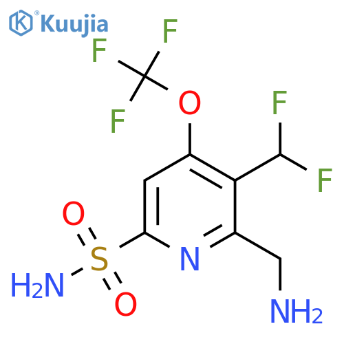 2-(Aminomethyl)-3-(difluoromethyl)-4-(trifluoromethoxy)pyridine-6-sulfonamide structure