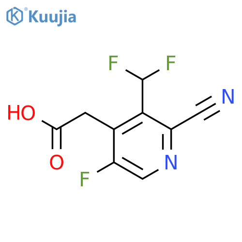 2-Cyano-3-(difluoromethyl)-5-fluoropyridine-4-acetic acid structure