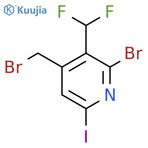 2-Bromo-4-(bromomethyl)-3-(difluoromethyl)-6-iodopyridine structure