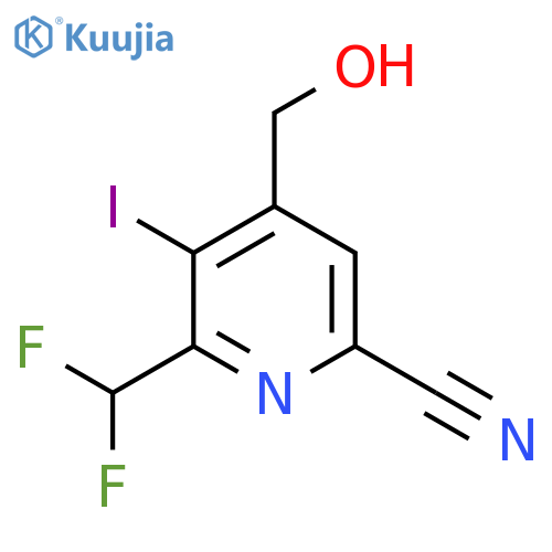 6-Cyano-2-(difluoromethyl)-3-iodopyridine-4-methanol structure