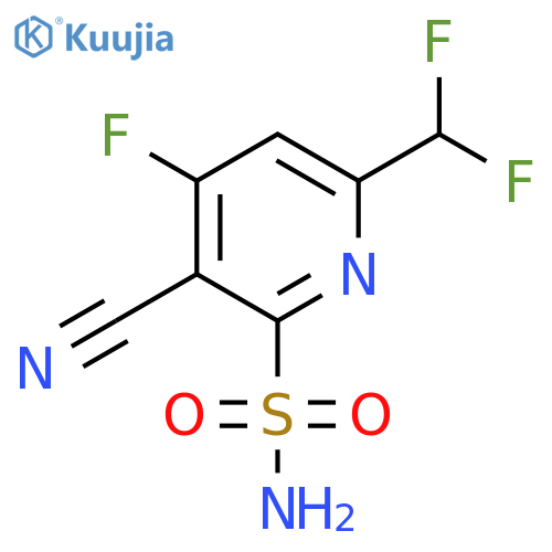 3-Cyano-6-(difluoromethyl)-4-fluoropyridine-2-sulfonamide structure