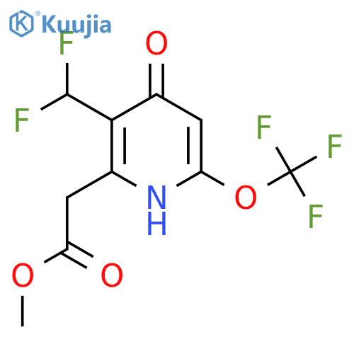 Methyl 3-(difluoromethyl)-4-hydroxy-6-(trifluoromethoxy)pyridine-2-acetate structure