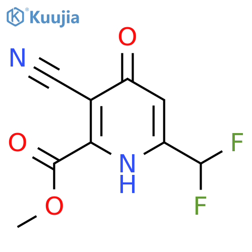Methyl 3-cyano-6-(difluoromethyl)-4-hydroxypyridine-2-carboxylate structure
