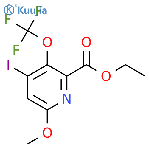 Ethyl 4-iodo-6-methoxy-3-(trifluoromethoxy)pyridine-2-carboxylate structure