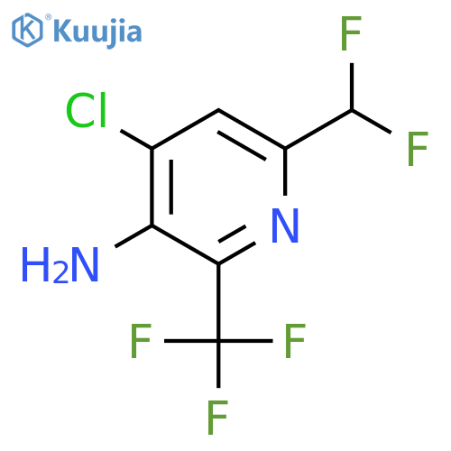 3-Amino-4-chloro-6-(difluoromethyl)-2-(trifluoromethyl)pyridine structure