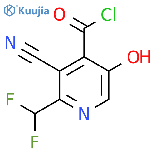 3-Cyano-2-(difluoromethyl)-5-hydroxypyridine-4-carbonyl chloride structure