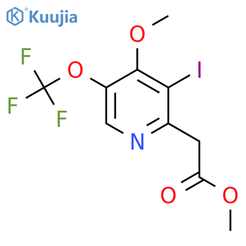 Methyl 3-iodo-4-methoxy-5-(trifluoromethoxy)pyridine-2-acetate structure