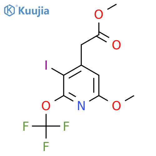 Methyl 3-iodo-6-methoxy-2-(trifluoromethoxy)pyridine-4-acetate structure