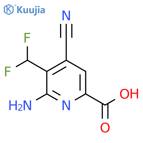 2-Amino-4-cyano-3-(difluoromethyl)pyridine-6-carboxylic acid structure