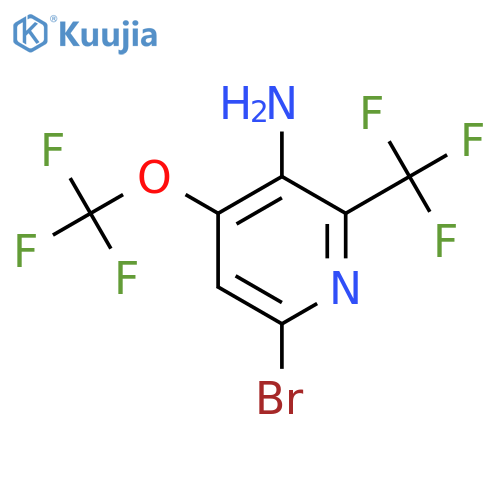 3-Amino-6-bromo-4-(trifluoromethoxy)-2-(trifluoromethyl)pyridine structure