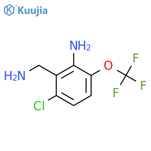 2-Amino-6-chloro-3-(trifluoromethoxy)benzylamine structure