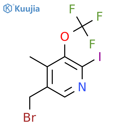 5-(Bromomethyl)-2-iodo-4-methyl-3-(trifluoromethoxy)pyridine structure