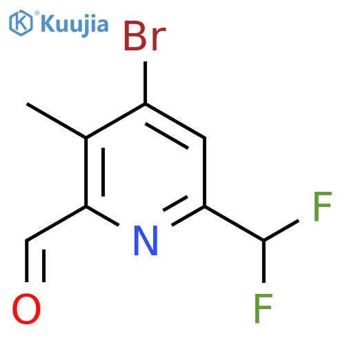 4-Bromo-6-(difluoromethyl)-3-methylpyridine-2-carboxaldehyde structure
