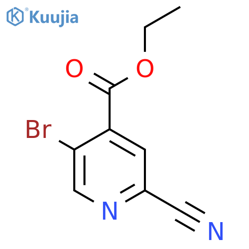 Ethyl 5-bromo-2-cyanoisonicotinate structure