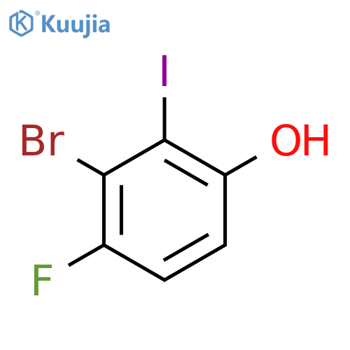 3-Bromo-4-fluoro-2-iodophenol structure