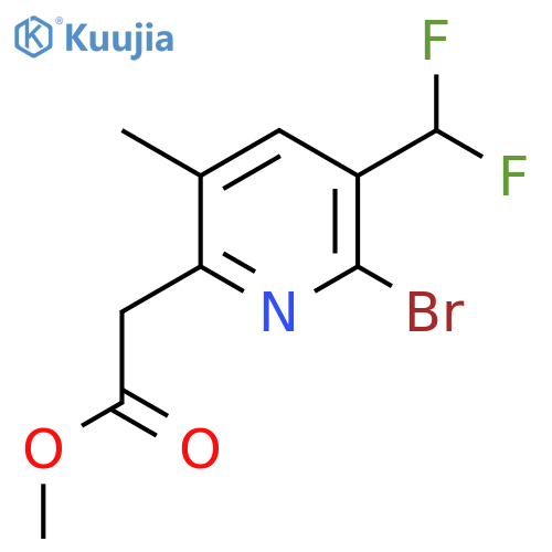 Methyl 2-bromo-3-(difluoromethyl)-5-methylpyridine-6-acetate structure