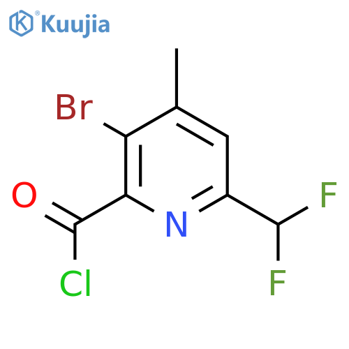 3-Bromo-6-(difluoromethyl)-4-methylpyridine-2-carbonyl chloride structure