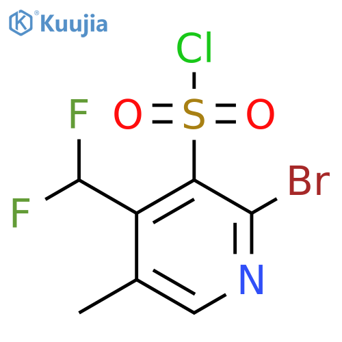 2-Bromo-4-(difluoromethyl)-5-methylpyridine-3-sulfonyl chloride structure