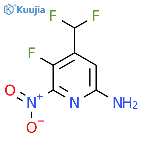6-Amino-4-(difluoromethyl)-3-fluoro-2-nitropyridine structure