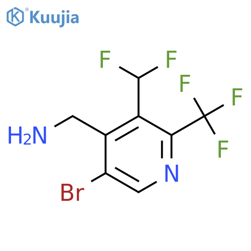 4-(Aminomethyl)-5-bromo-3-(difluoromethyl)-2-(trifluoromethyl)pyridine structure