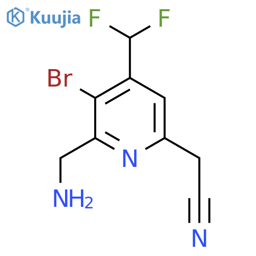 2-(Aminomethyl)-3-bromo-4-(difluoromethyl)pyridine-6-acetonitrile structure