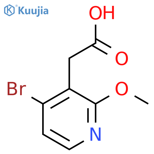 4-Bromo-2-methoxypyridine-3-acetic acid structure
