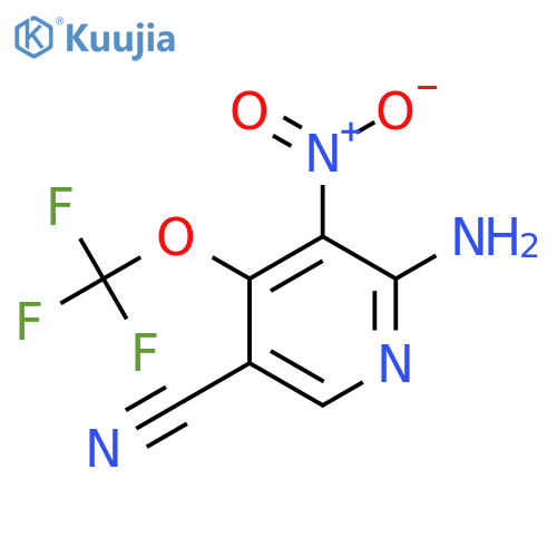 2-Amino-5-cyano-3-nitro-4-(trifluoromethoxy)pyridine structure