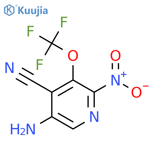 5-Amino-4-cyano-2-nitro-3-(trifluoromethoxy)pyridine structure