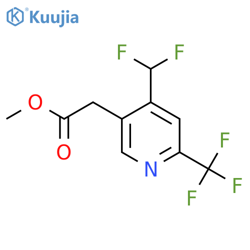 Methyl 4-(difluoromethyl)-2-(trifluoromethyl)pyridine-5-acetate structure