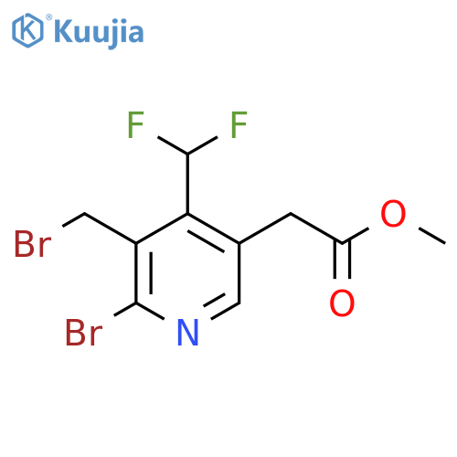 Methyl 2-bromo-3-(bromomethyl)-4-(difluoromethyl)pyridine-5-acetate structure