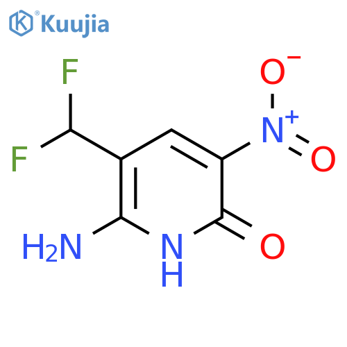2-Amino-3-(difluoromethyl)-6-hydroxy-5-nitropyridine structure