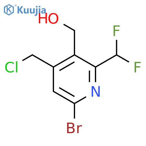 6-Bromo-4-(chloromethyl)-2-(difluoromethyl)pyridine-3-methanol structure