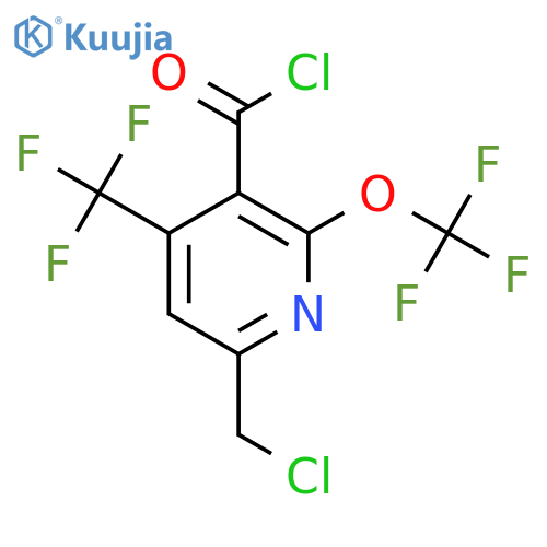 6-(Chloromethyl)-2-(trifluoromethoxy)-4-(trifluoromethyl)pyridine-3-carbonyl chloride structure