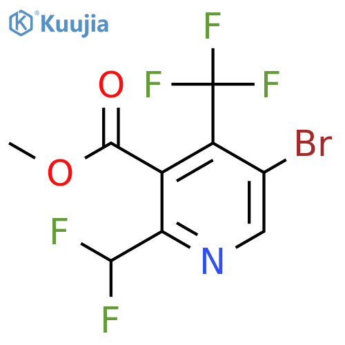 Methyl 5-bromo-2-(difluoromethyl)-4-(trifluoromethyl)pyridine-3-carboxylate structure
