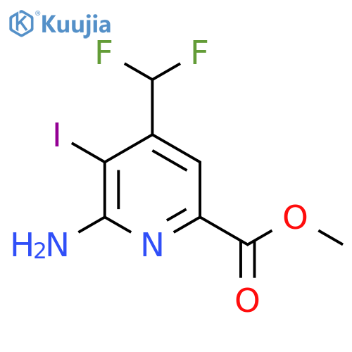 Methyl 2-amino-4-(difluoromethyl)-3-iodopyridine-6-carboxylate structure