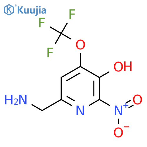 6-(Aminomethyl)-3-hydroxy-2-nitro-4-(trifluoromethoxy)pyridine structure