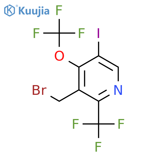 3-(Bromomethyl)-5-iodo-4-(trifluoromethoxy)-2-(trifluoromethyl)pyridine structure