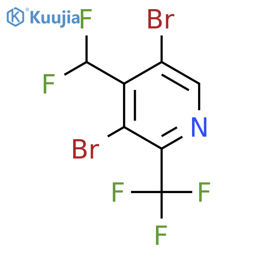 3,5-Dibromo-4-(difluoromethyl)-2-(trifluoromethyl)pyridine structure